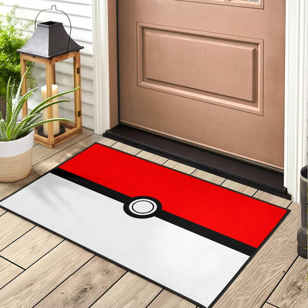 Pokemon Anime Rubber Doormat - Minimalist Square Pokeball Go Rubber Doormat Home Decor - Image 3