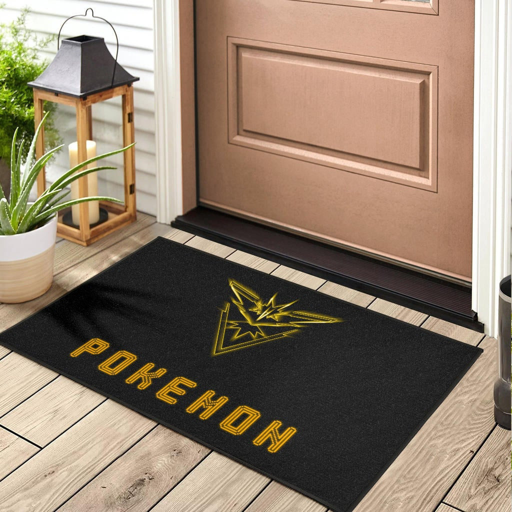 Pokemon Anime Rubber Doormat Team Instinct Symbol Neon Zapdos Pokemon Go Rubber Doormat Home Decor - Image 3