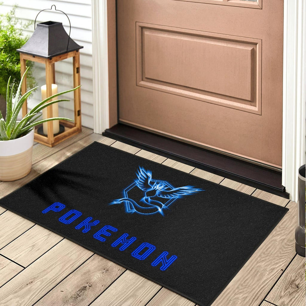 Pokemon Anime Rubber Doormat Team Mystic Symbol Neon Blue Articuno Pokemon Go Rubber Doormat Home Decor - Image 3