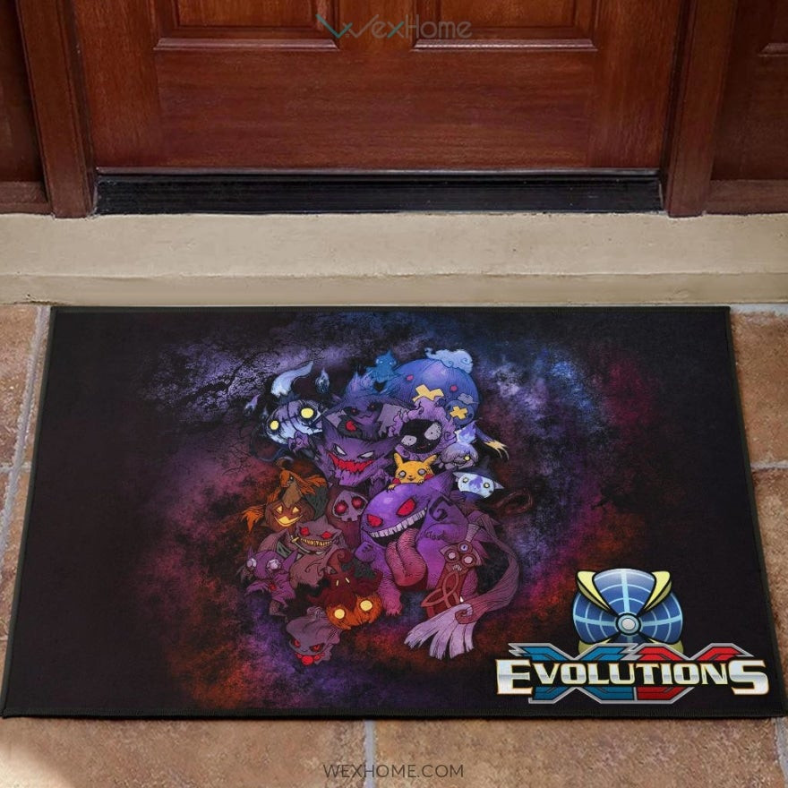 Pokemon Anime Scary Pokemon Evolution Halloween Cosplay Rubber Doormat Home Decor
