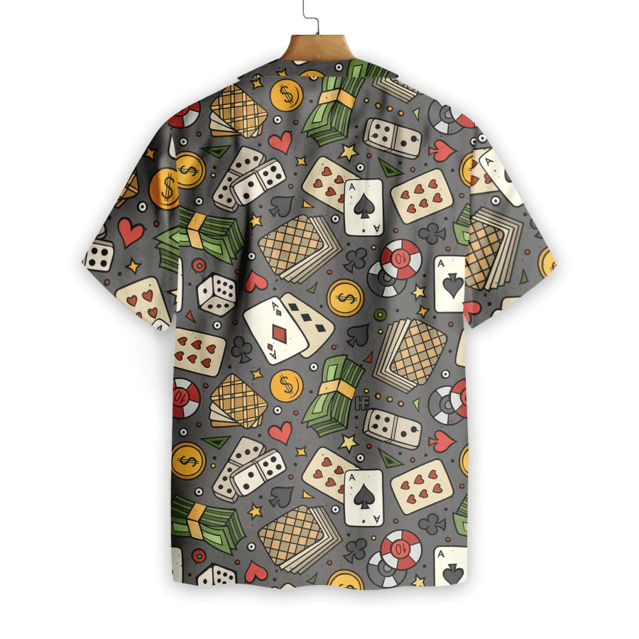Poker Seamless Pattern 02 Hawaiian Shirt