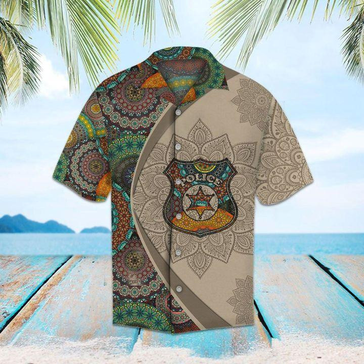 Police Button Hawaiian Shirt
