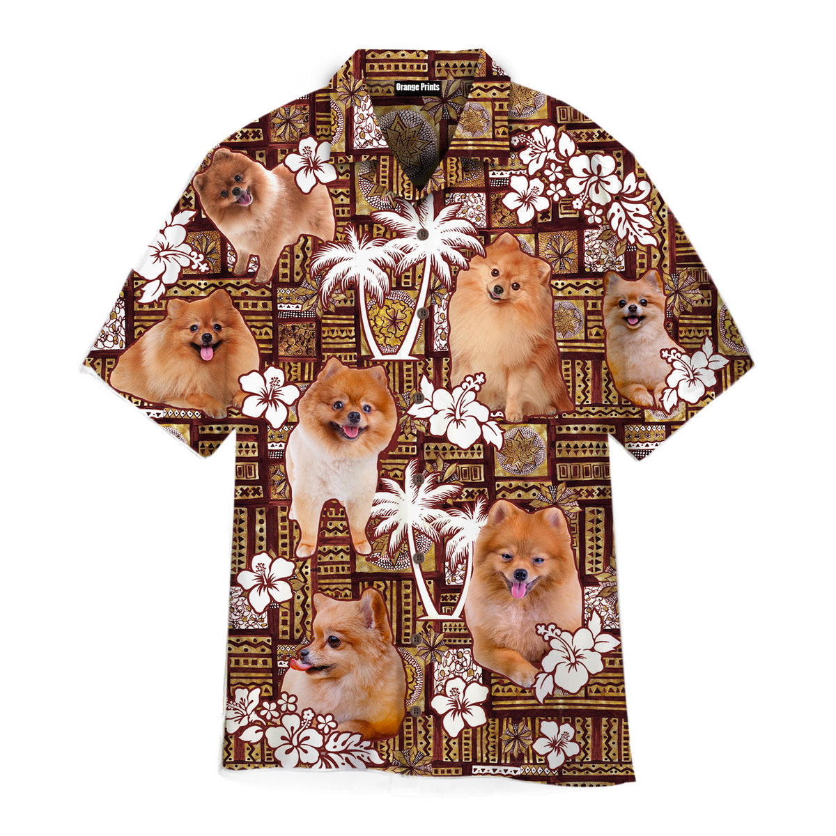 Pomeranian Tropical Dog Lover Hawaiian Shirt