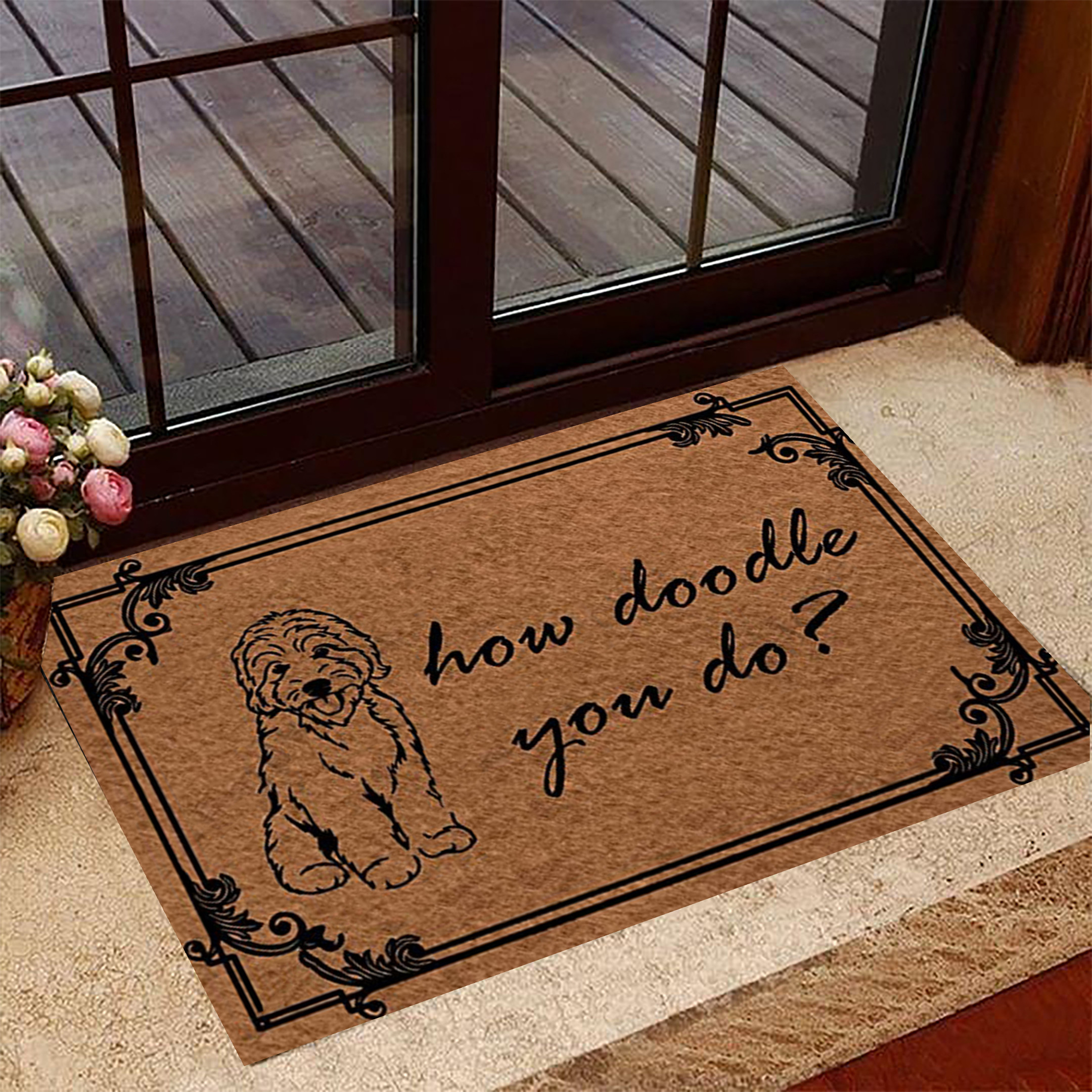 Poodle How Doodle You Do Rubber Doormat Funny Sayings Themed Gifts For Poodle Lovers