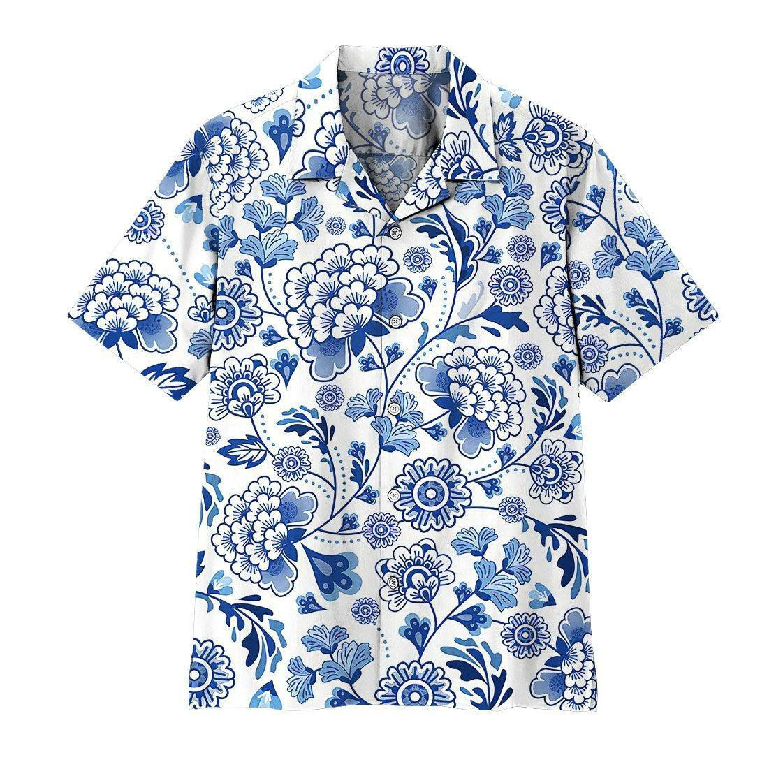 Porcelain Pattern Hawaiian Shirt