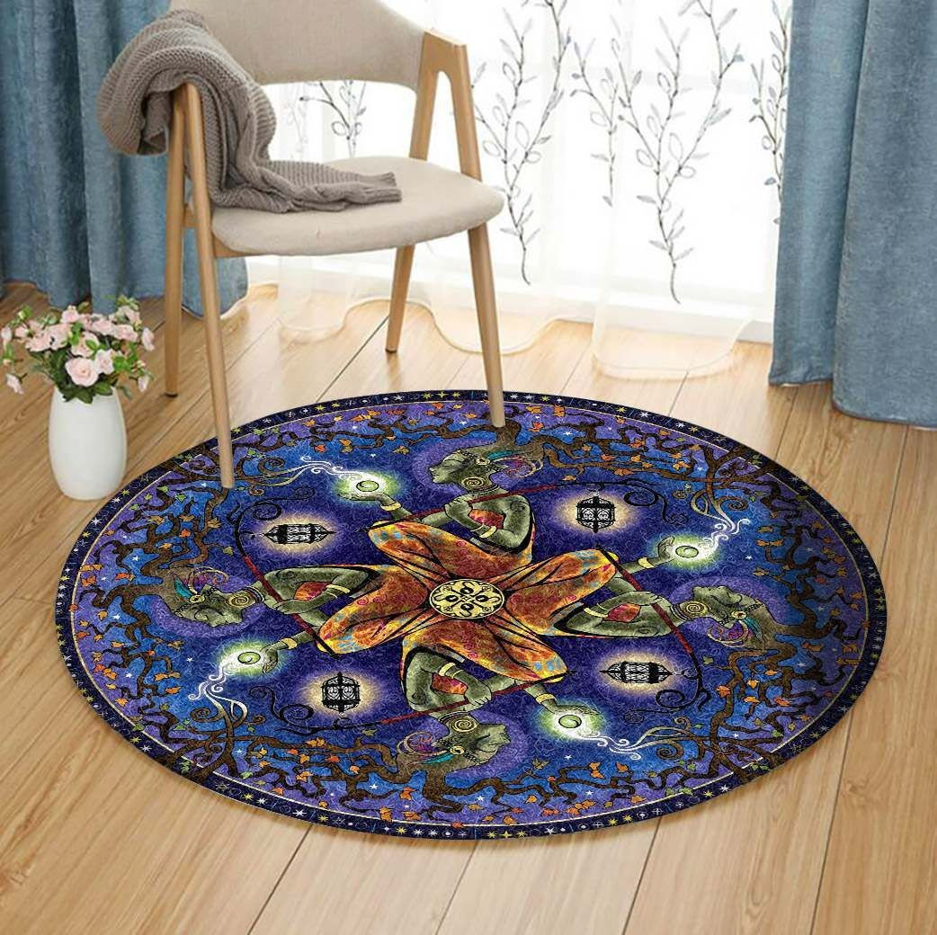 Potential Mandala Round Rug Carpet Bedroom Livingroom Home Decor