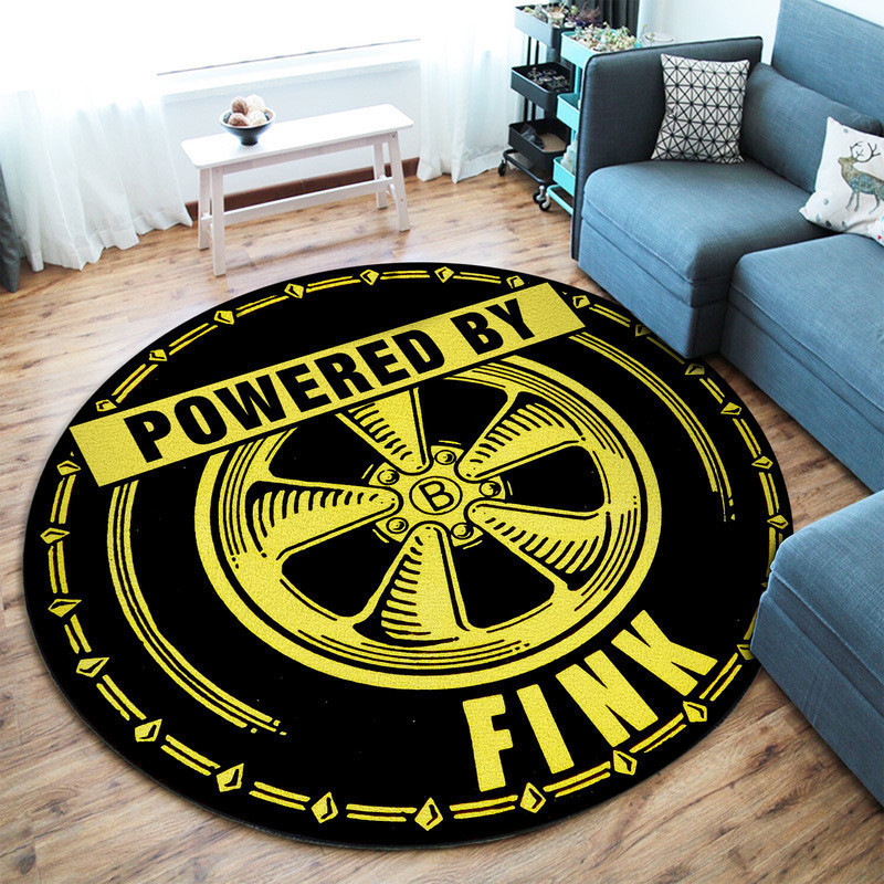 Power By Fink Hot Rod Round Rug Carpet Bedroom Livingroom Home Decor