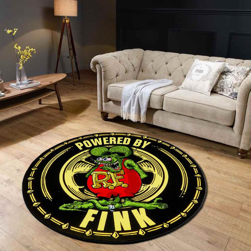 Power By Fink Round Rug Carpet Bedroom Livingroom Home Decor - Image 3
