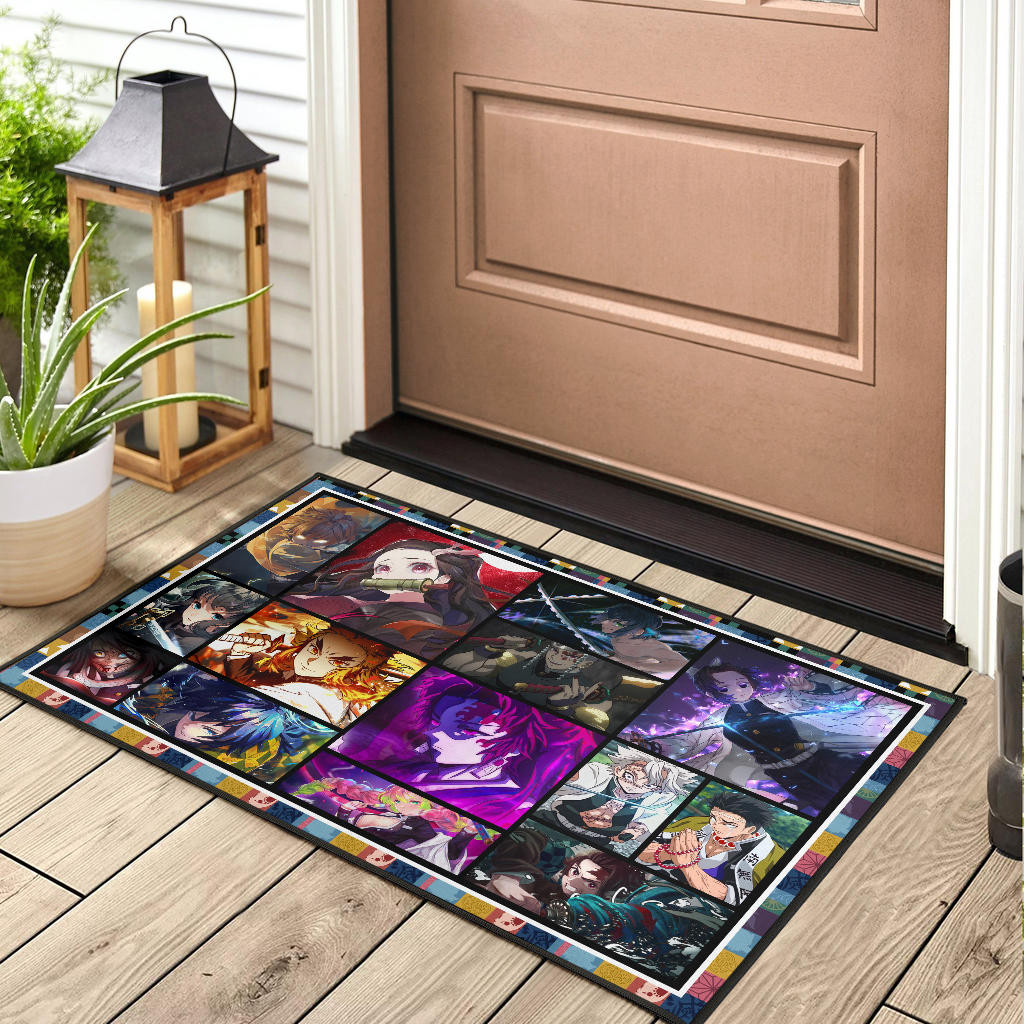 Powerful Characters Demon Slayer Rubber Doormat Anime Home Decor Personalized For Fans - Image 3