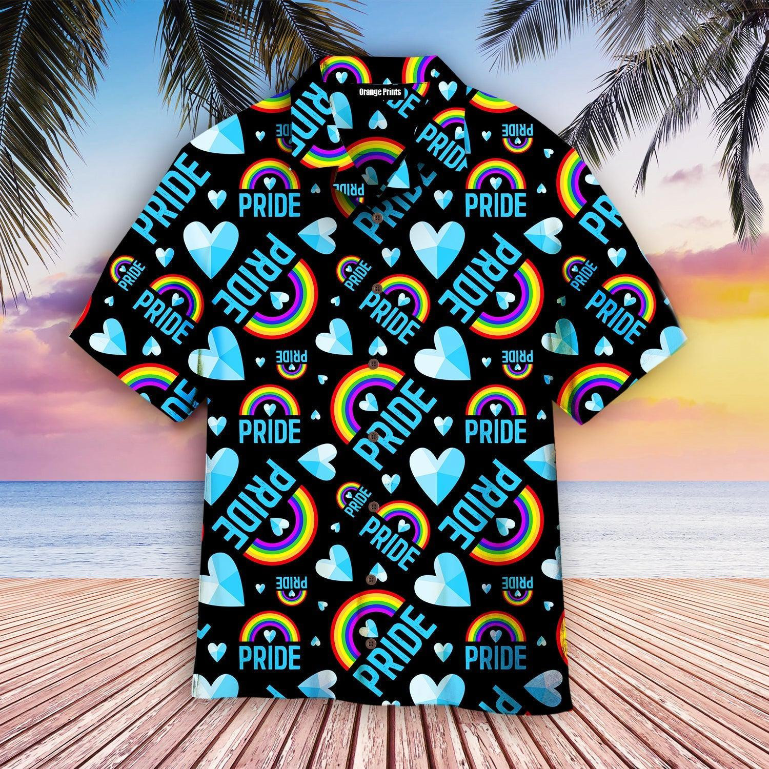 Pride Hearts LBGT Hawaiian Shirt