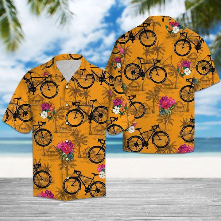 Products Cycling Tropical Flowers Hawaiian Shirt