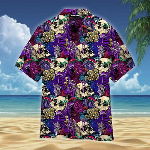 Products Mushroom Skull Hippie Hawaiian Shirt