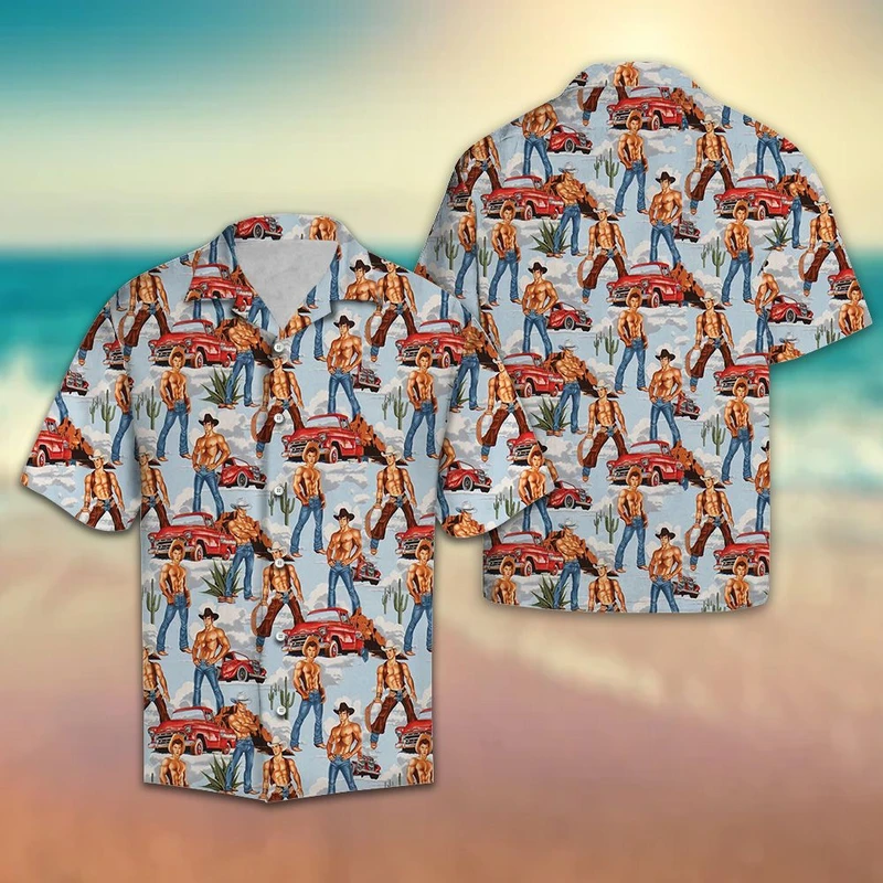 Products Sexy Cowboy Hawaiian Shirt