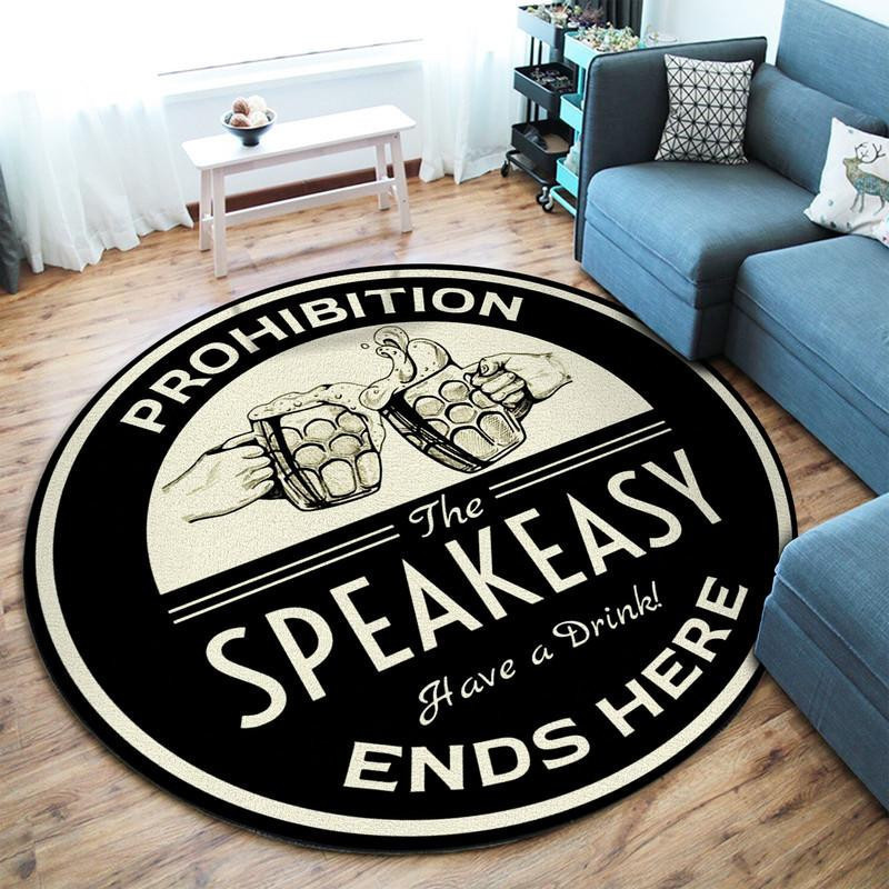 Prohibition Ends Here Round Rug Carpet Bedroom Livingroom Home Decor