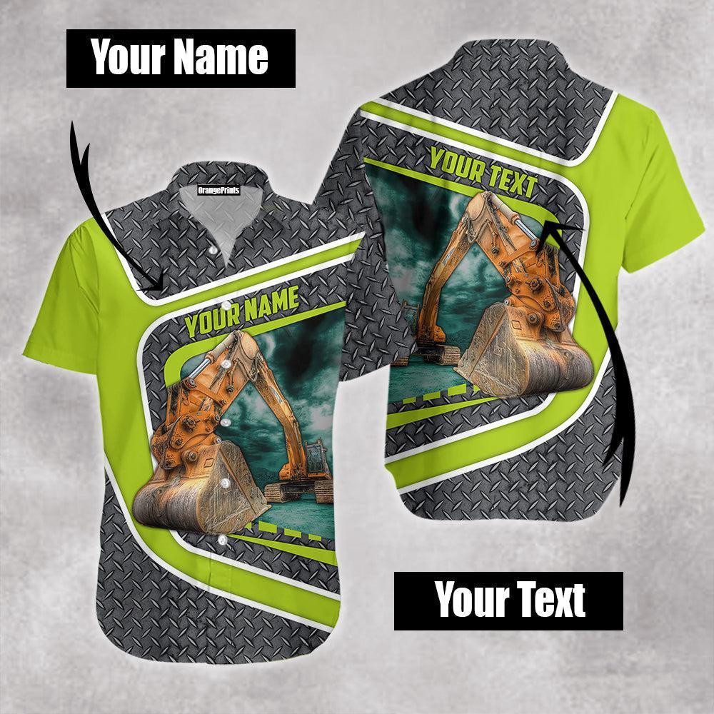 Proud Excavator Personalized Hawaiian Shirt