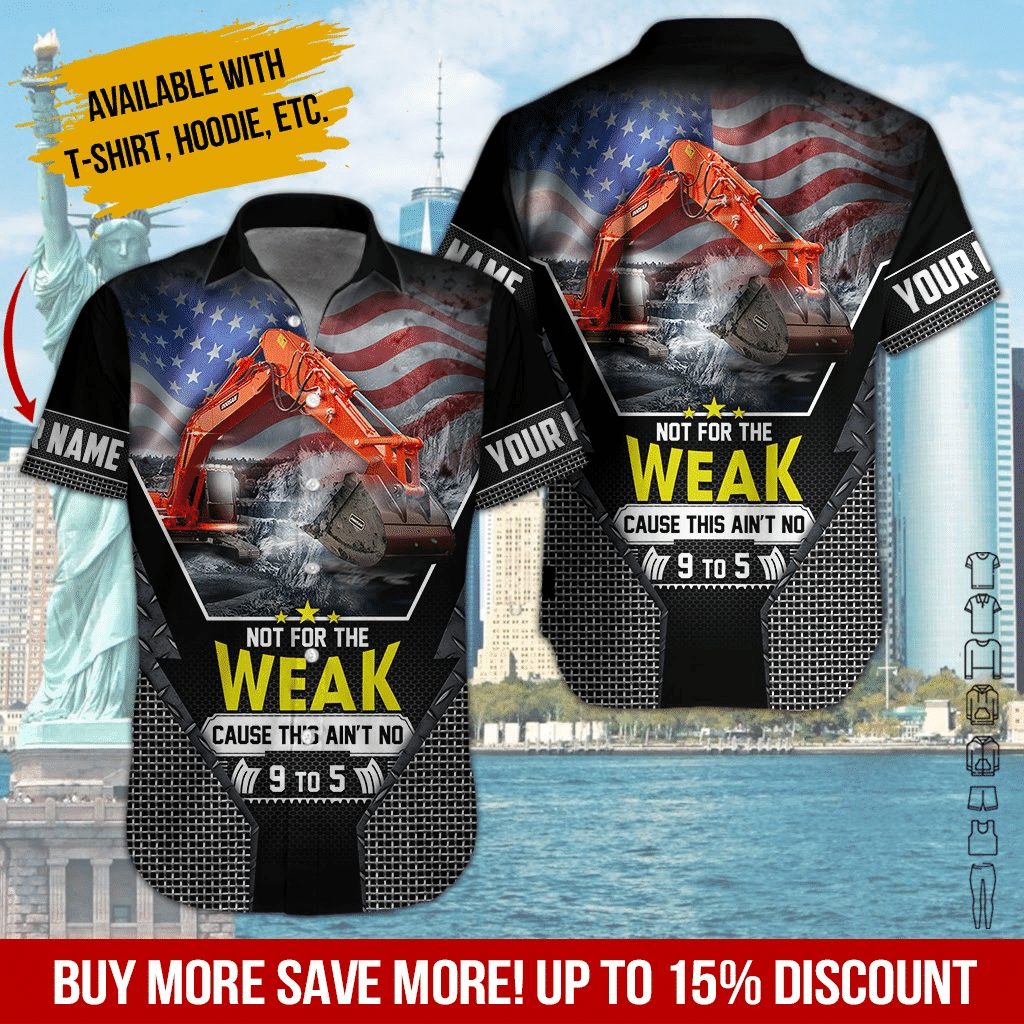 Proud Excavator Style Personalized Hawaiian Shirt