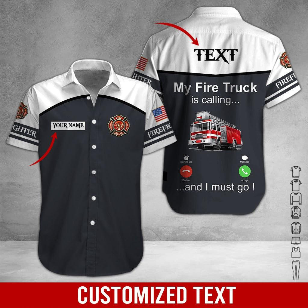 Proud Firefighter Personalized Hawaiian Shirt