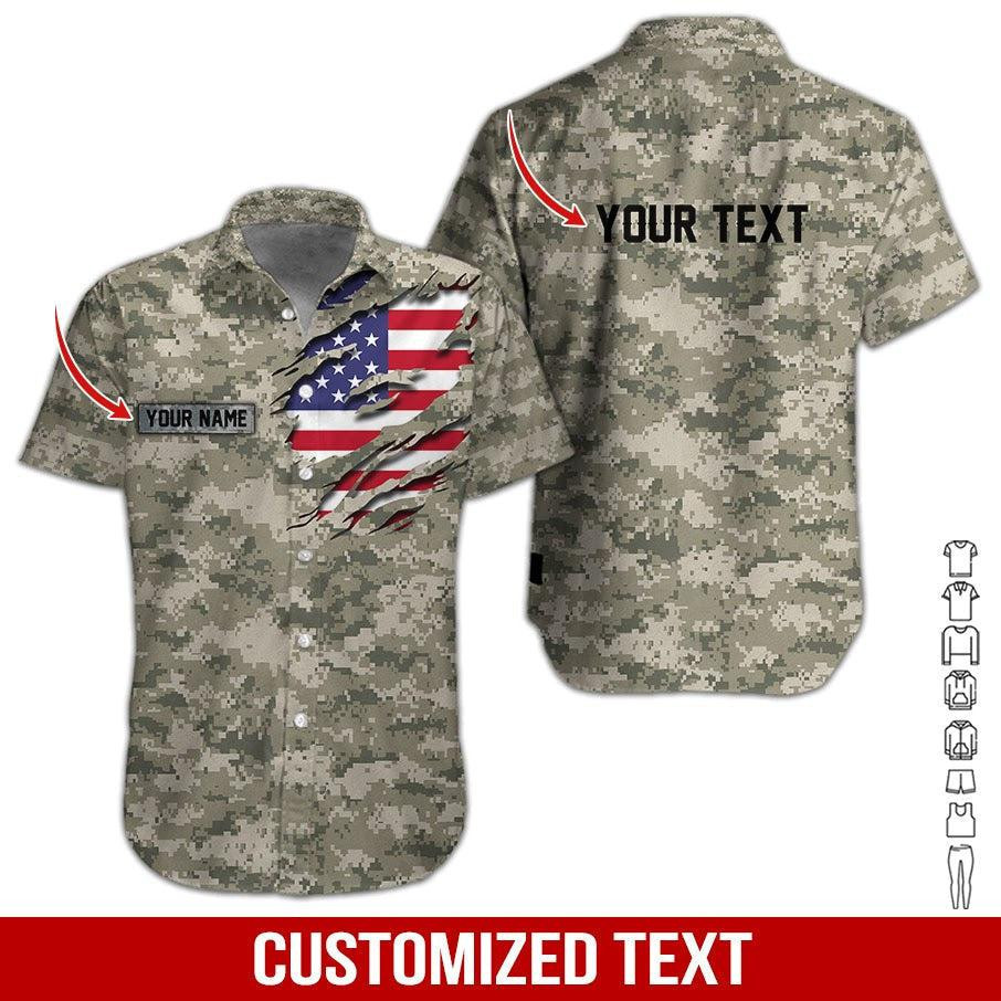 Proud To Be A Soldier Personalized Hawaiian Shirt
