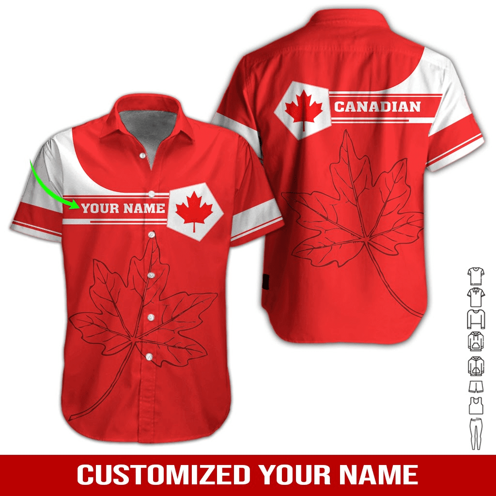 Proud To Be Canadian Personalized Hawaiian Shirt