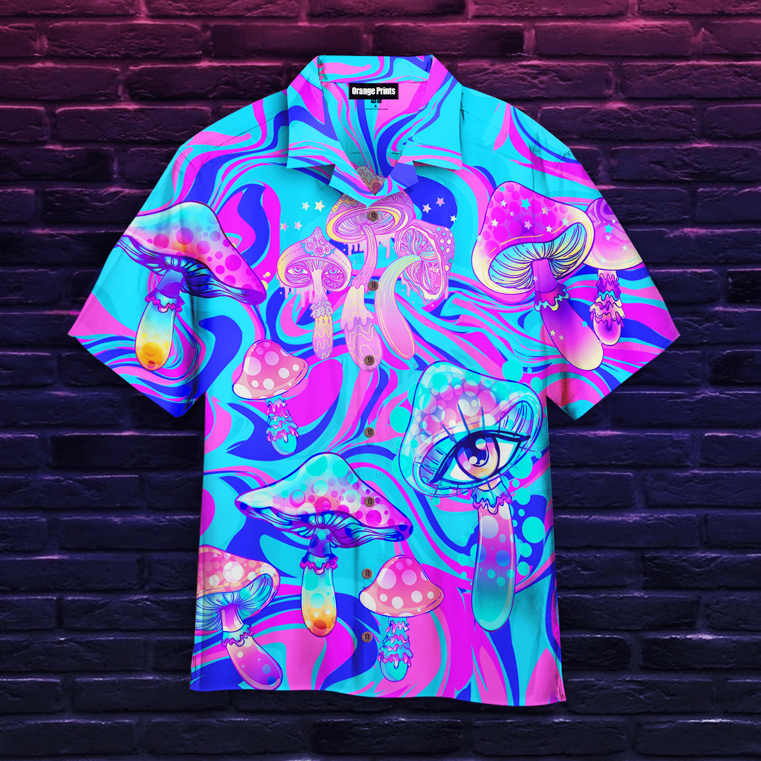Psychedelic Art Magic Mushroom Trippy Hippie Hawaiian Shirt