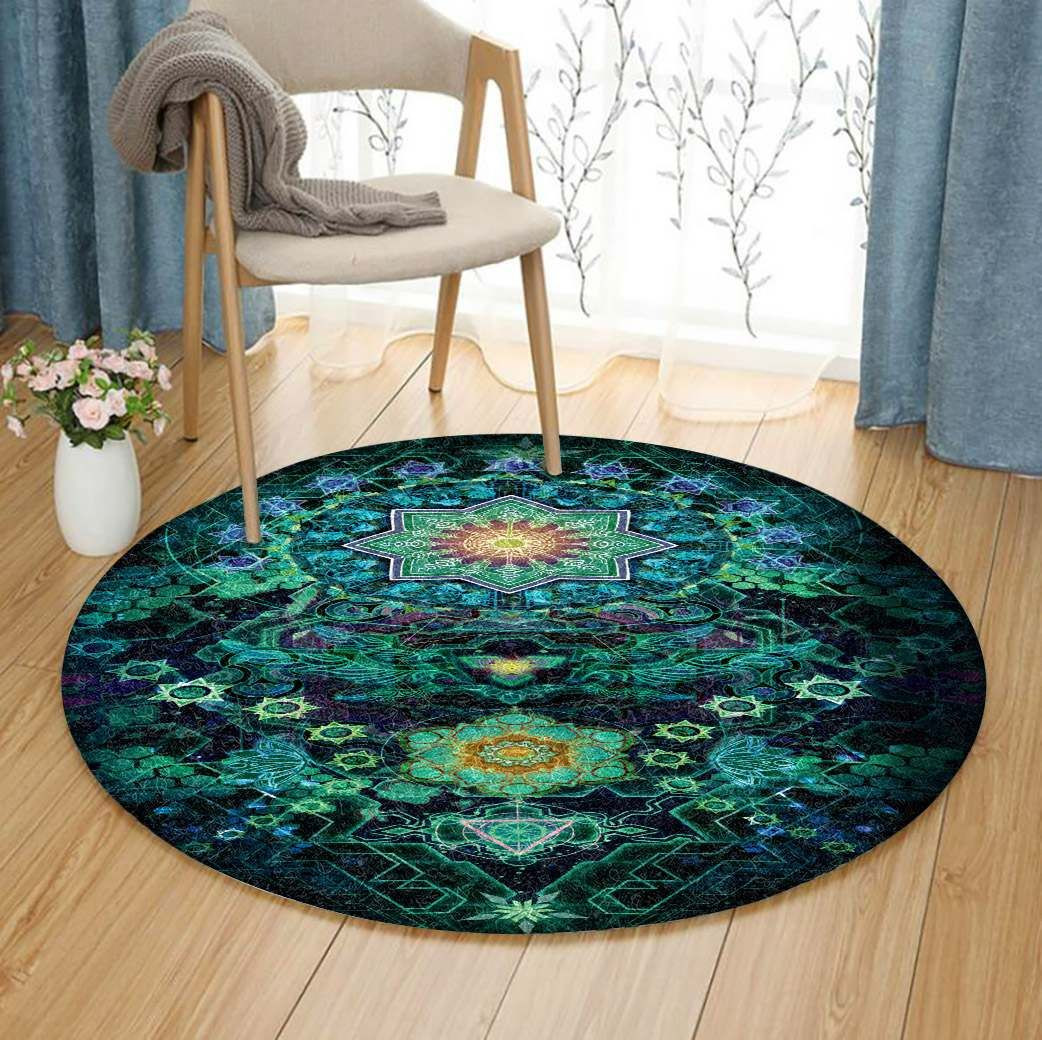 Psychedelic Art Round Rug Carpet Bedroom Livingroom Home Decor