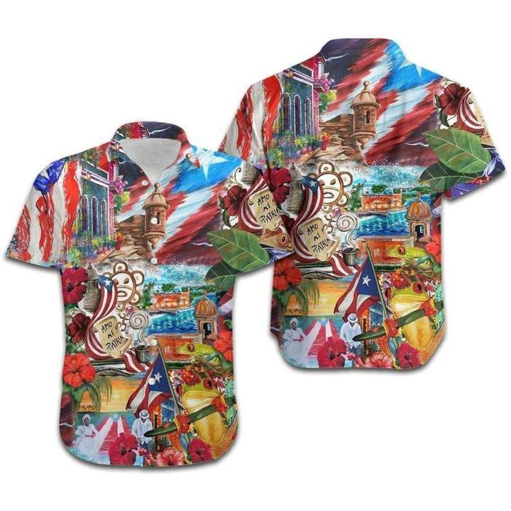 Puerto Rico Aesthetic Hawaiian Shirt