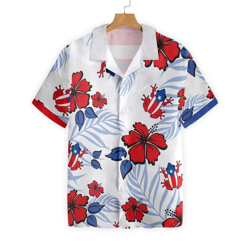 Puerto Rico Common CoquÃŒ Flag Hawaiian Shirt