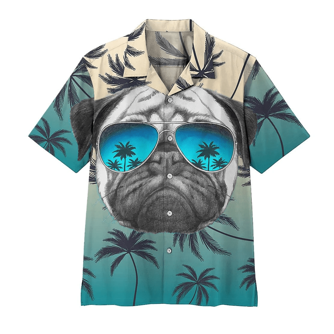 Pug Summer Vibe Hawaiian Shirt