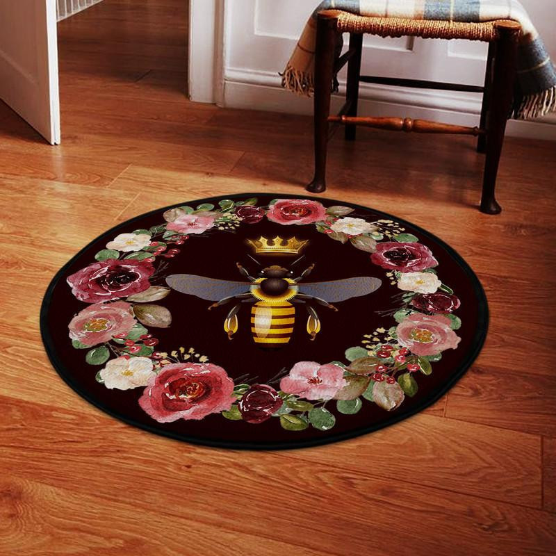 Queen Bee Living Room Round Rug Carpet Bedroom Livingroom Home Decor
