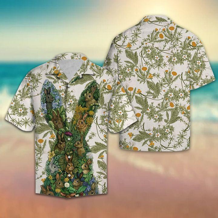 Rabbit Flower Hawaiian Shirt