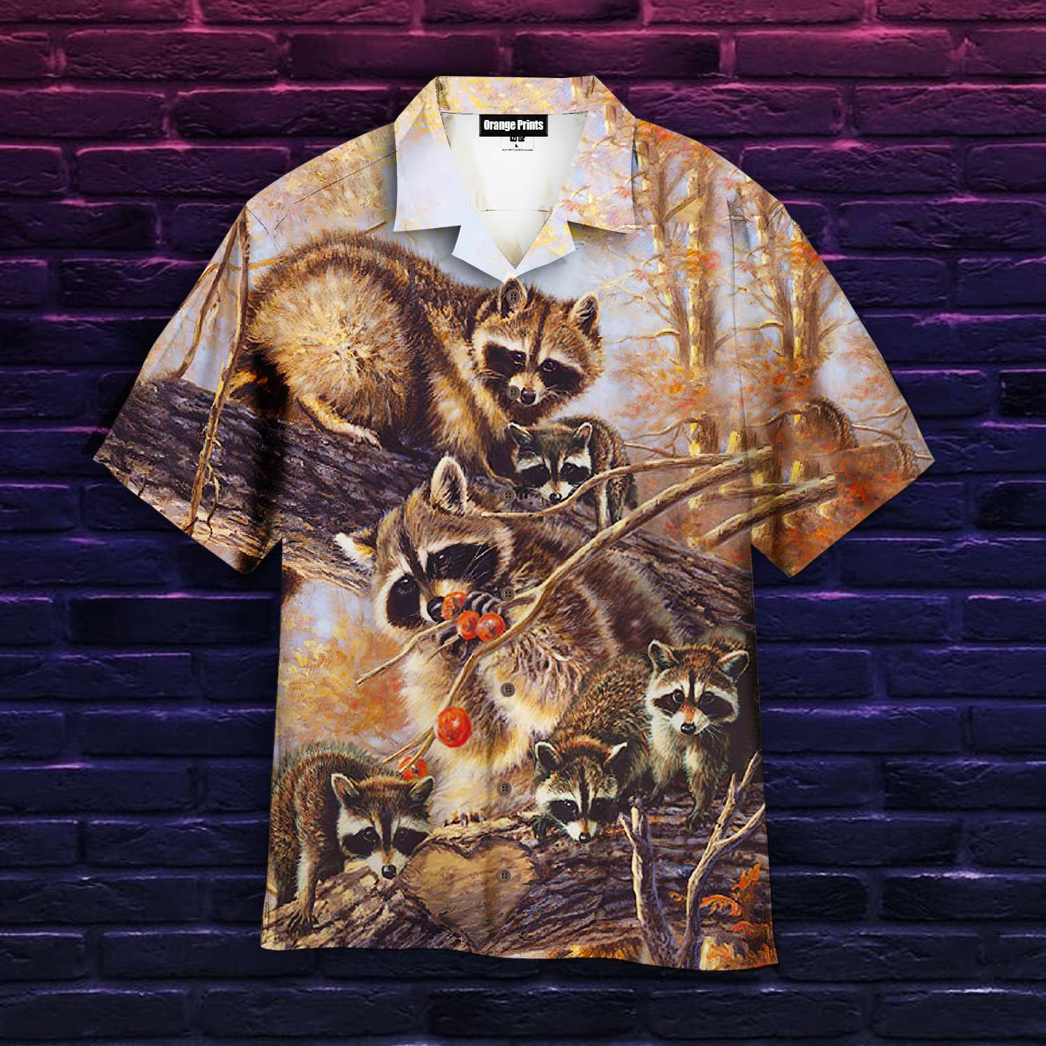 Raccoon Hawaiian Shirt