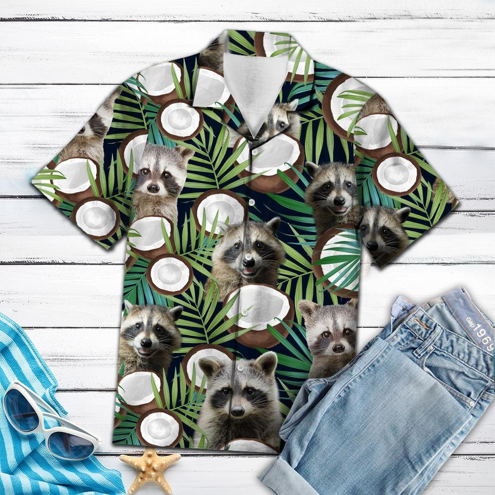 Raccoon Hawaiian Shirt