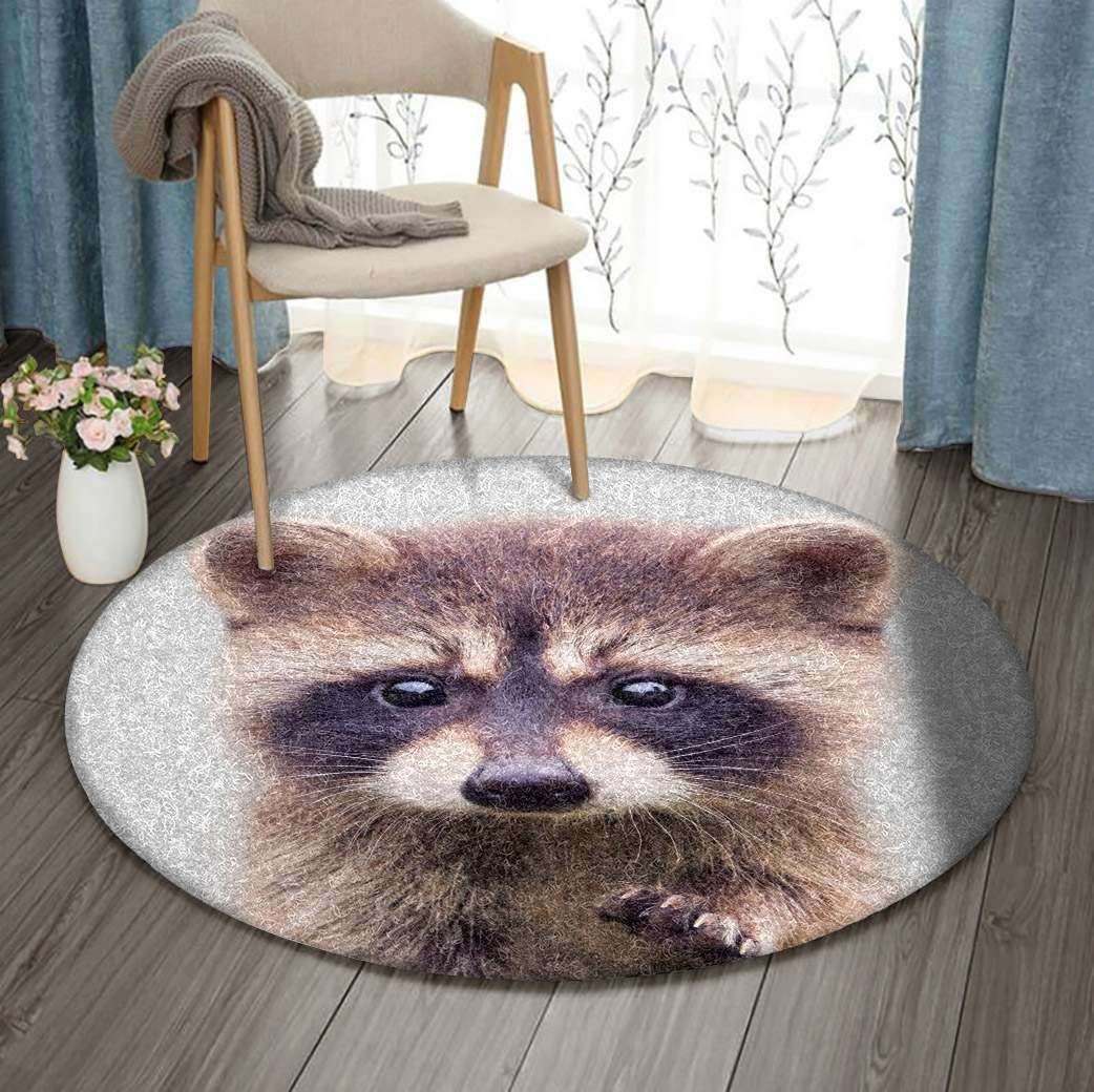 Raccoon Round Rug Carpet Bedroom Livingroom Home Decor