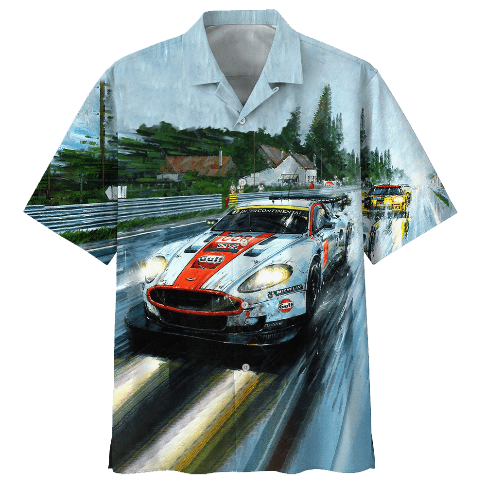 Racing Car Colorful Hawaiian Shirt