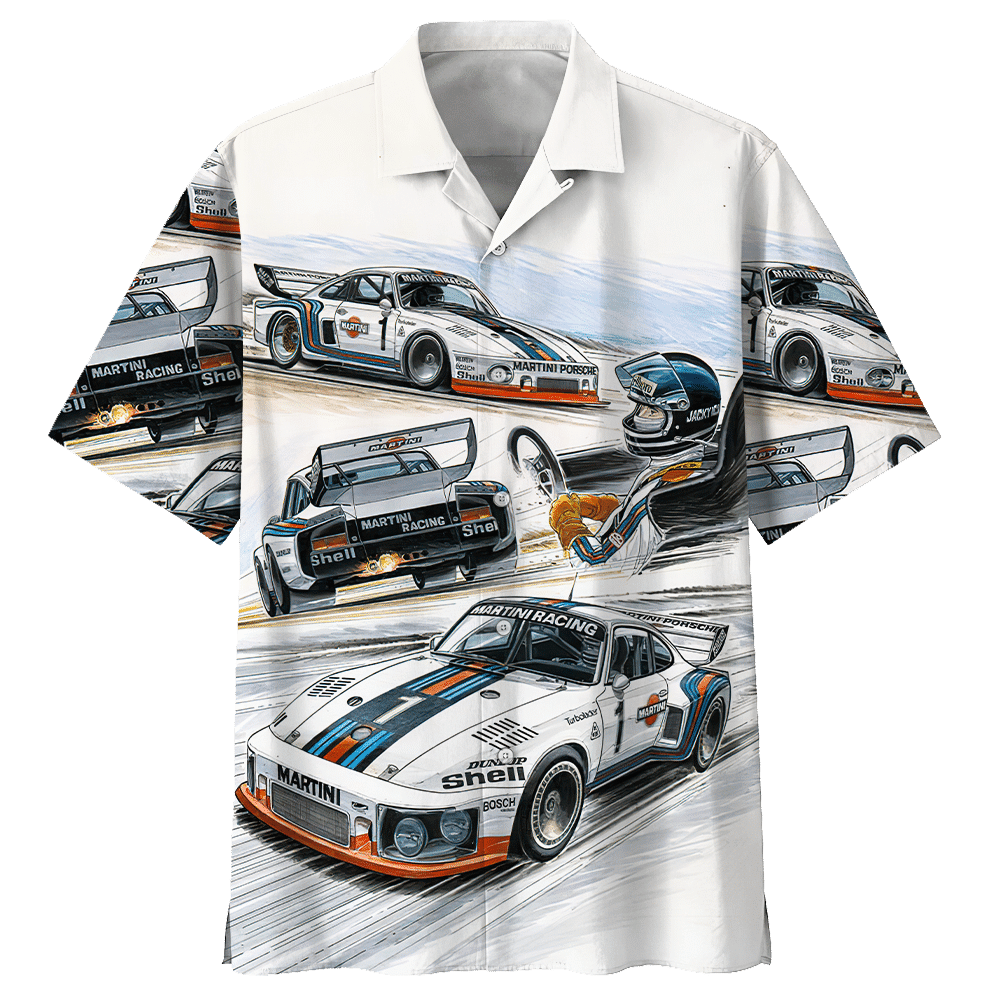 Racing Car Colorful Hawaiian Shirt