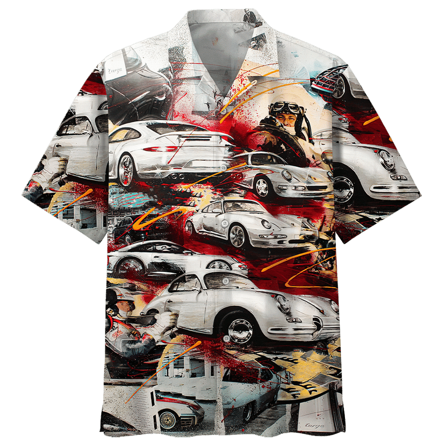 Racing Car Hawaiian Shirt