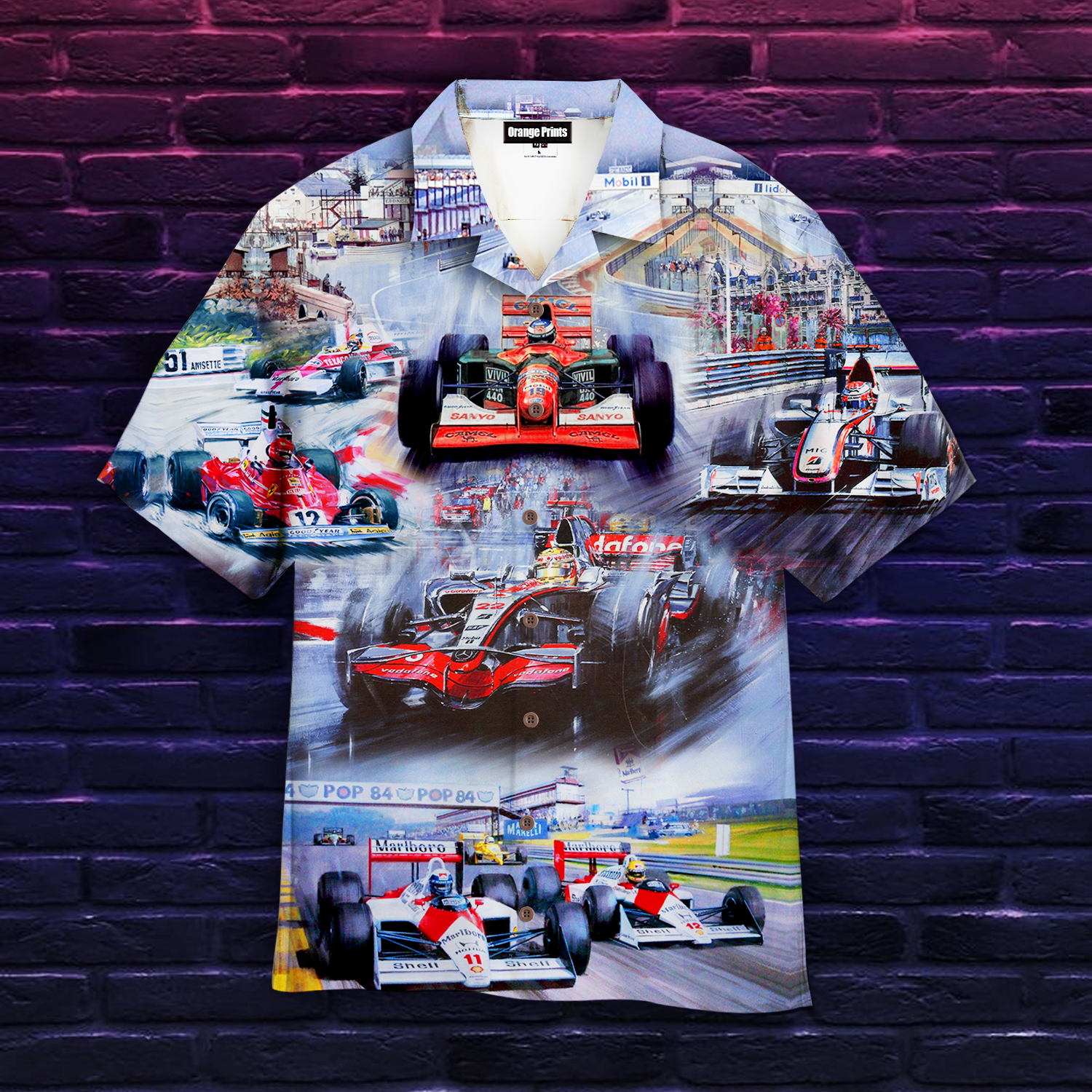 Racing Car Hawaiian Shirt