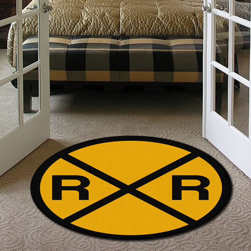 Railway Living Room Round Rug Carpet Bedroom Livingroom Home Decor - Image 5