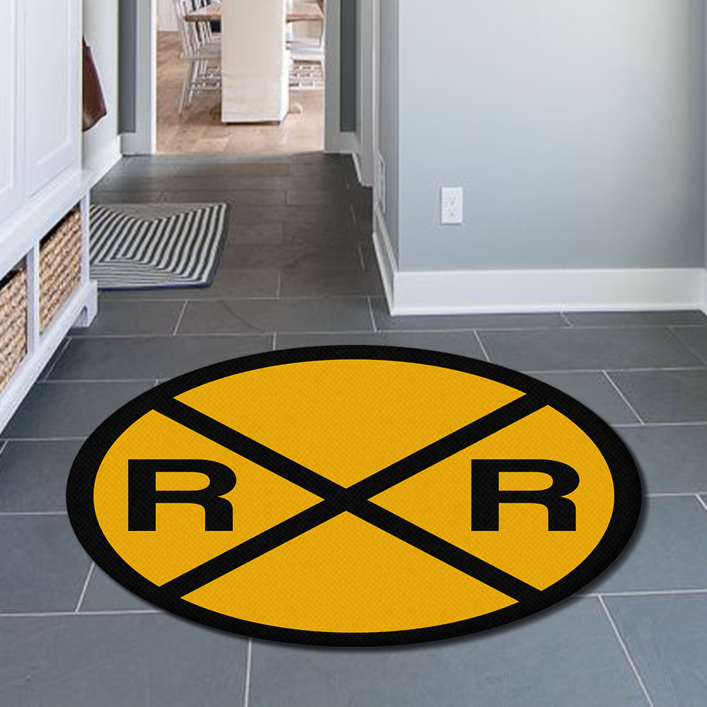 Railway Living Room Round Rug Carpet Bedroom Livingroom Home Decor - Image 4