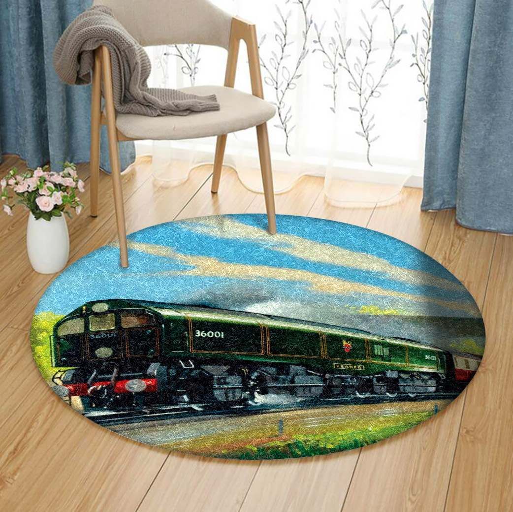 Railway Round Rug Carpet Bedroom Livingroom Home Decor