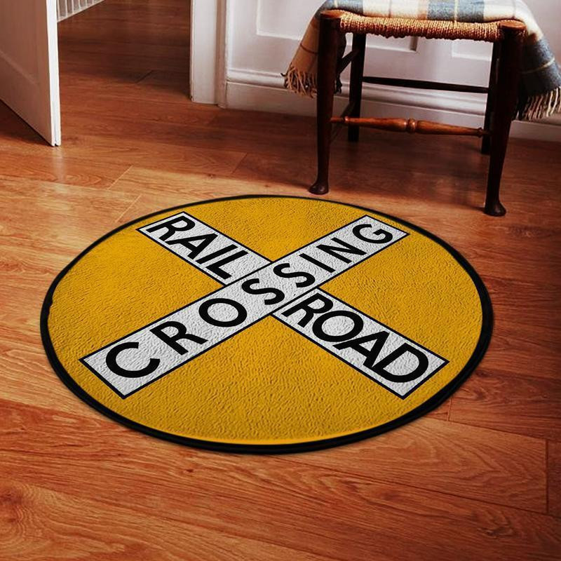 Railway Round Rug Carpet Bedroom Livingroom Home Decor