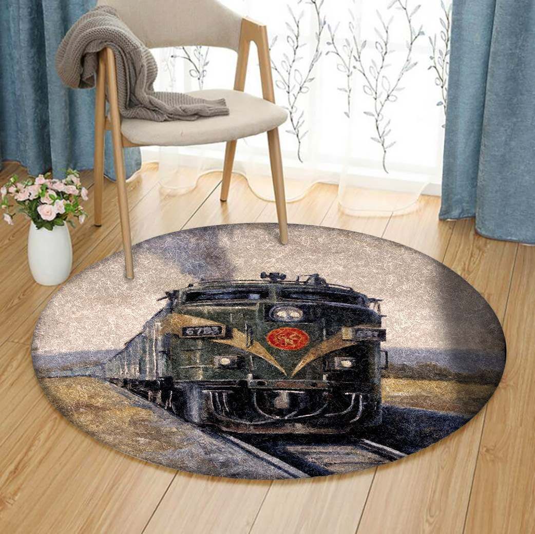 Railway Round Rug Carpet Bedroom Livingroom Home Decor