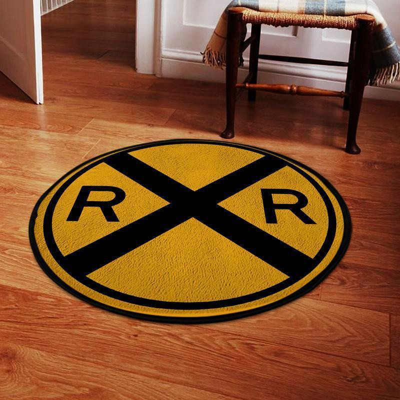 Railway Round Rug Carpet Bedroom Livingroom Home Decor