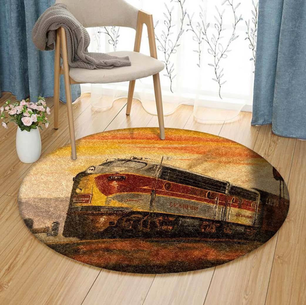 Railway Round Rug Carpet Bedroom Livingroom Home Decor