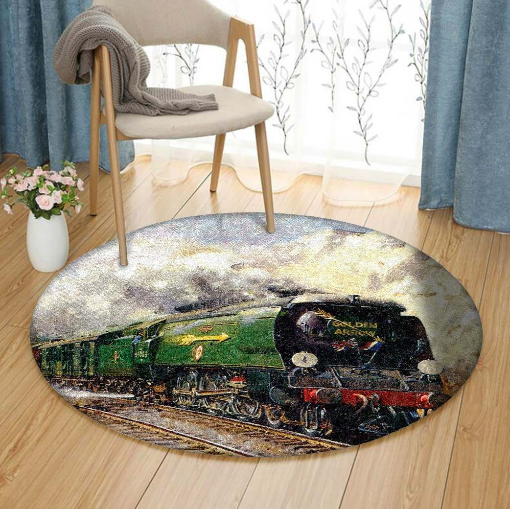 Railway Round Rug Carpet Bedroom Livingroom Home Decor