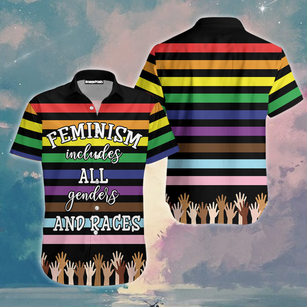 Rainbow LGBT Feminism Hawaiian Shirt