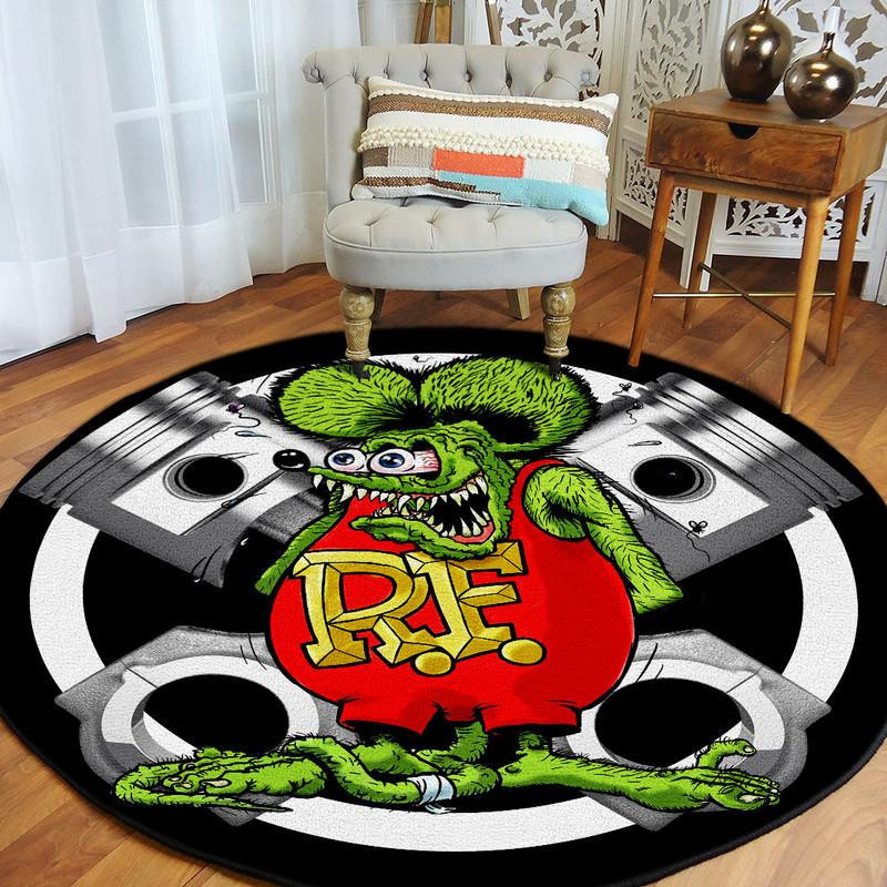 Rat Fink Round Rug Carpet Bedroom Livingroom Home Decor