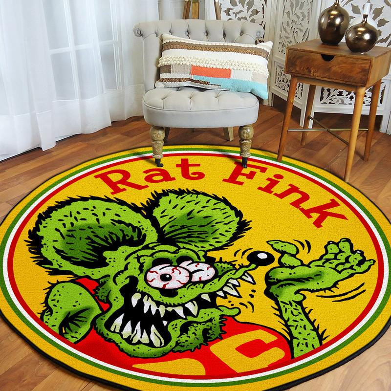 Rat Fink Round Rug Carpet Bedroom Livingroom Home Decor