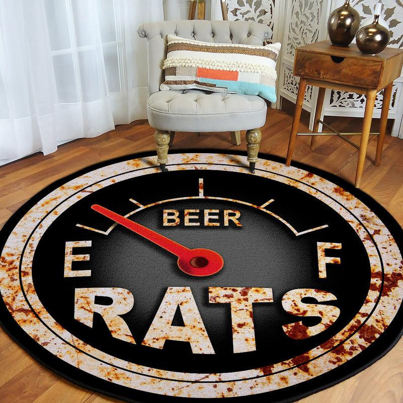Rat Rod Hot Rod Round Rug Carpet Bedroom Livingroom Home Decor