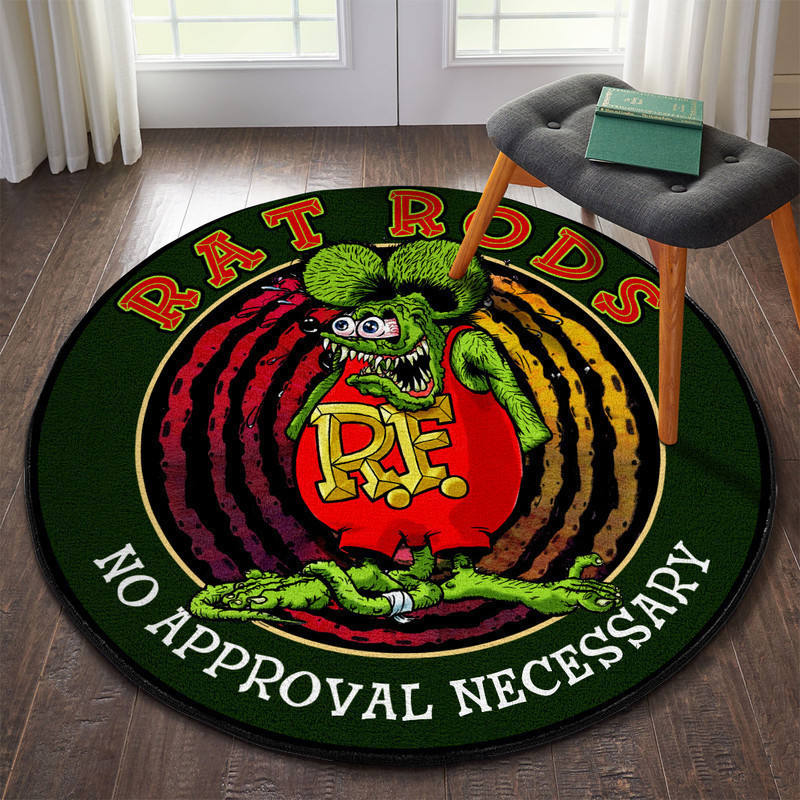 Rat Rod No Approval Necessary Round Rug Carpet Bedroom Livingroom Home Decor